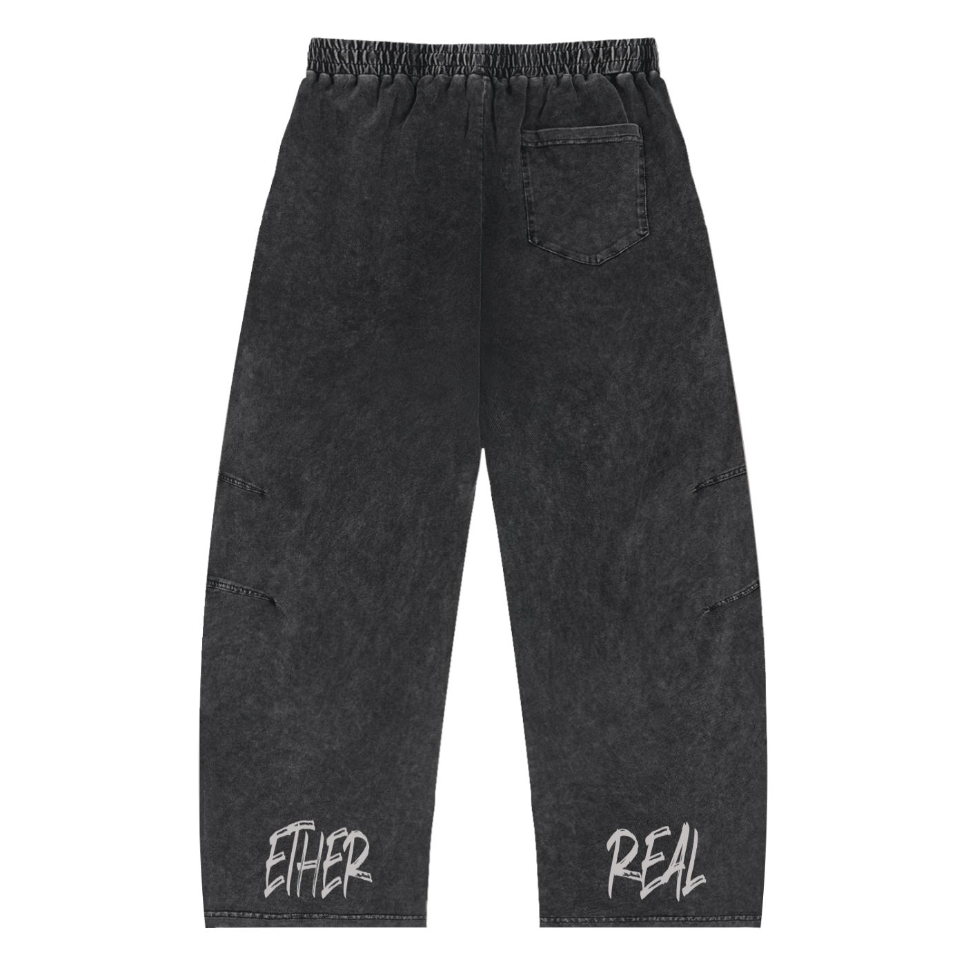Snow Wash Drawstring Cotton Pants