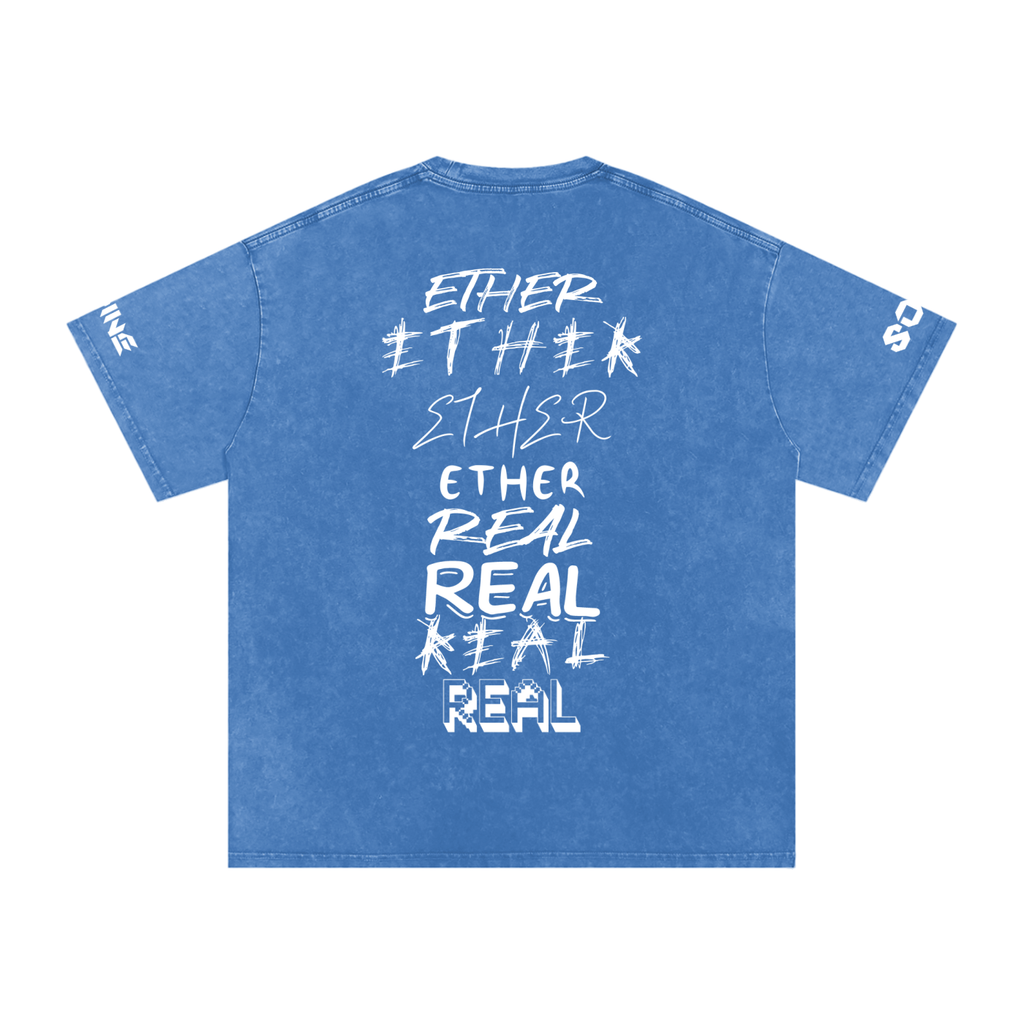 Snow Washed Oversized Cotton T-Shirt