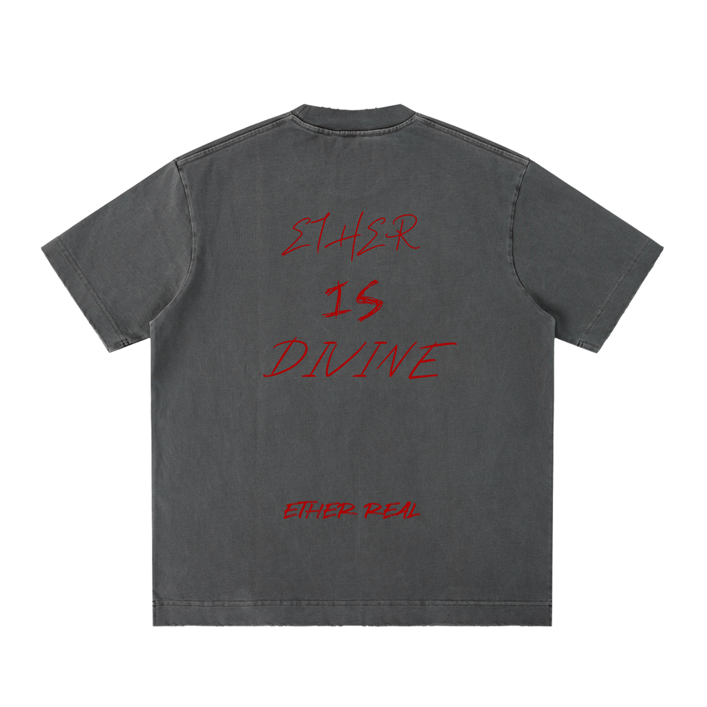 Heavyweight Vintage Washed Frayed T-Shirt