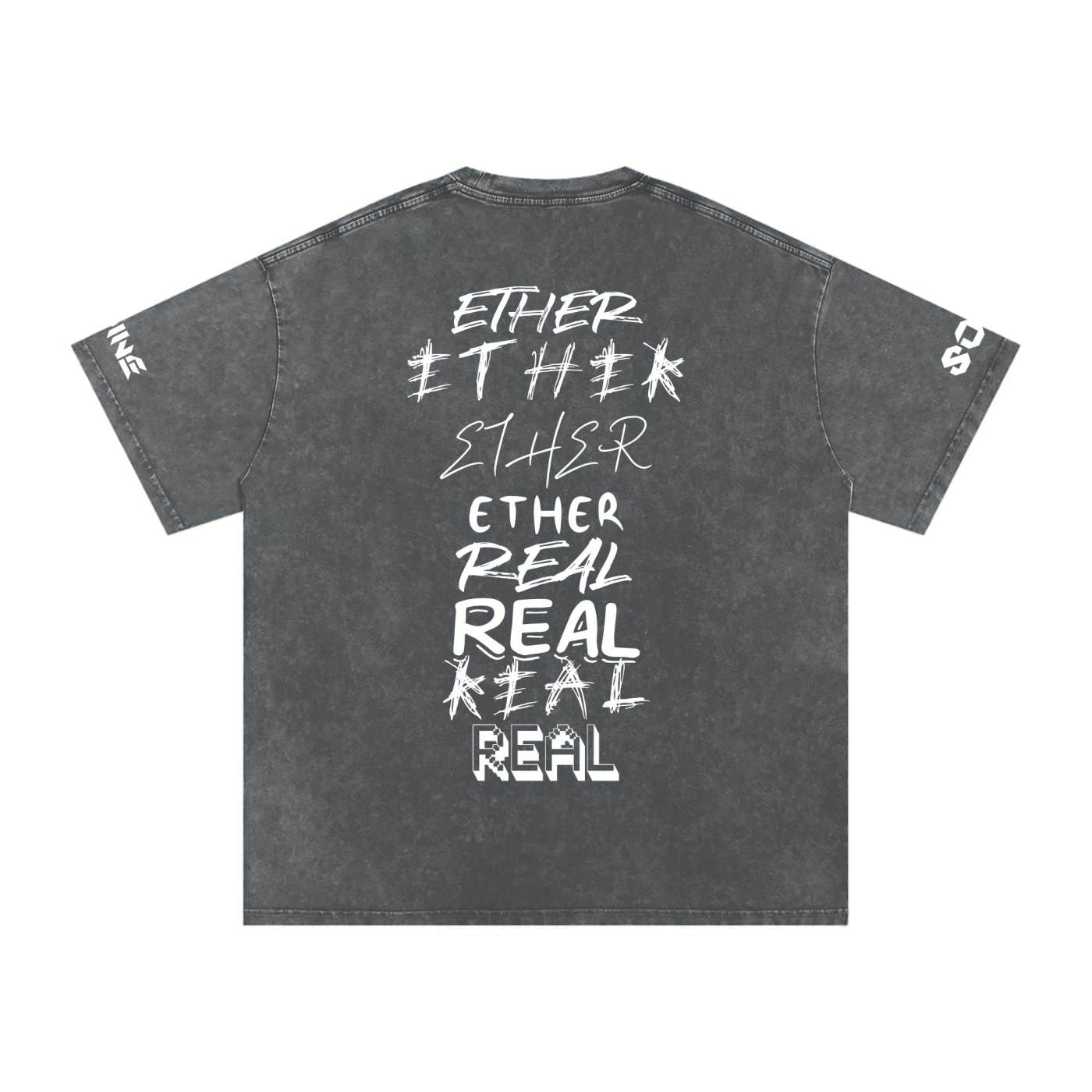 Snow Washed Oversized Cotton T-Shirt