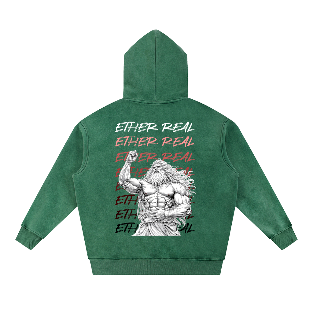 Snow Wash Fleece Oversize Hoodie