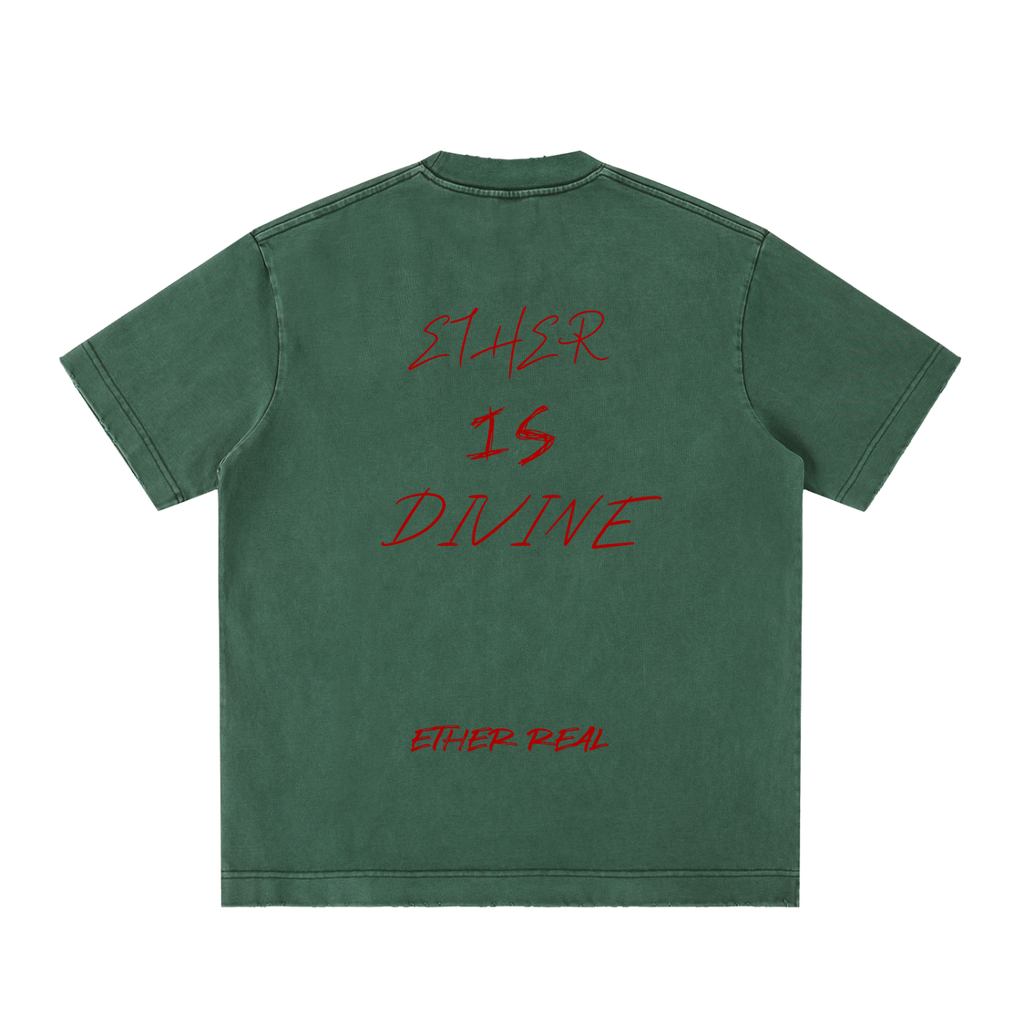 Heavyweight Vintage Washed Frayed T-Shirt