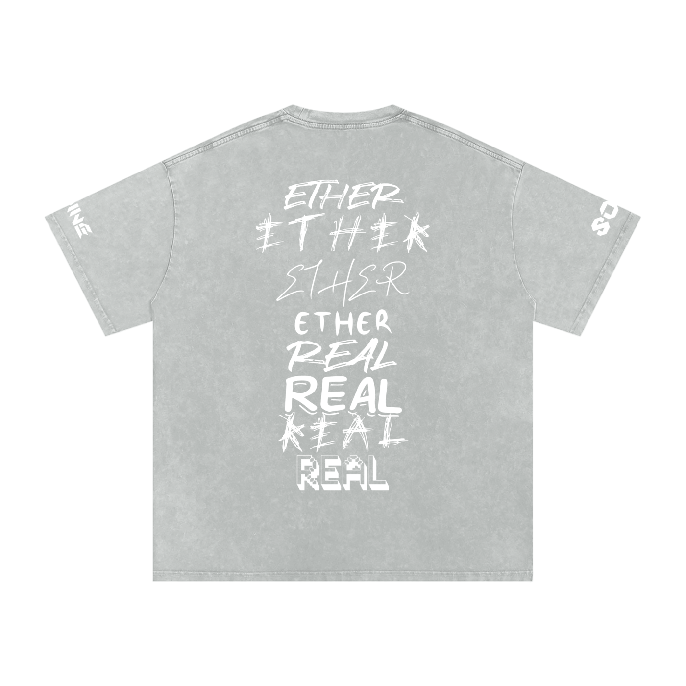 Snow Washed Oversized Cotton T-Shirt
