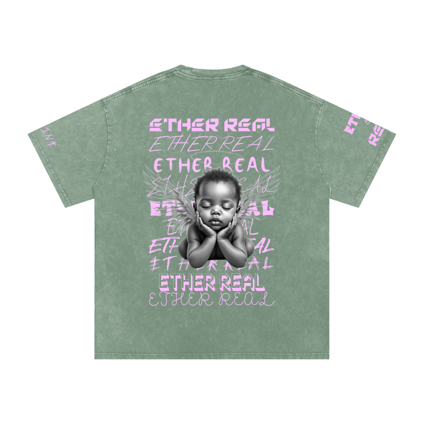 Snow Washed Oversized Cotton T-Shirt