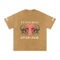 Snow Washed Oversized Cotton T-Shirt