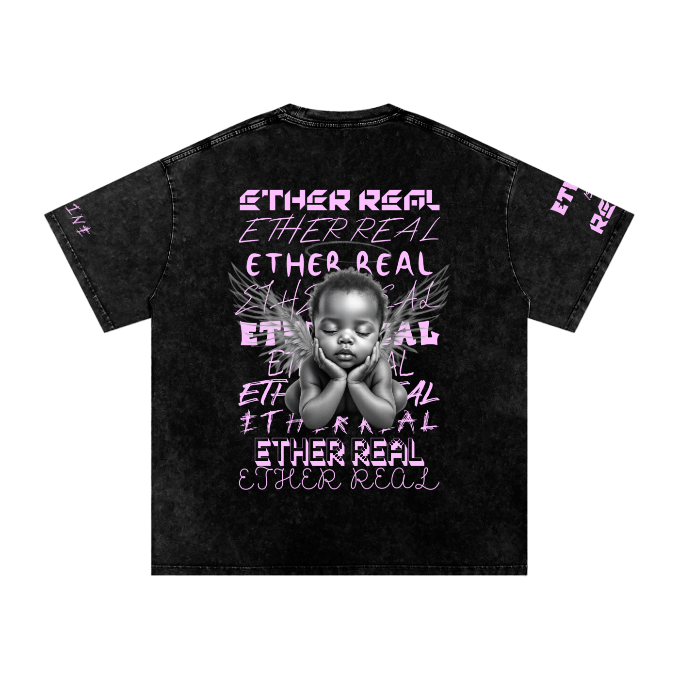 Snow Washed Oversized Cotton T-Shirt