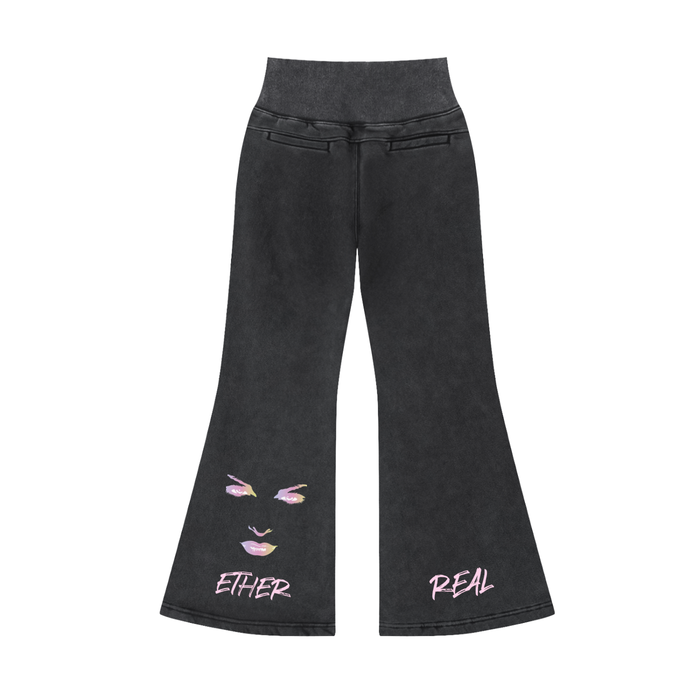 Vintage Washed Flared Fleece Pants