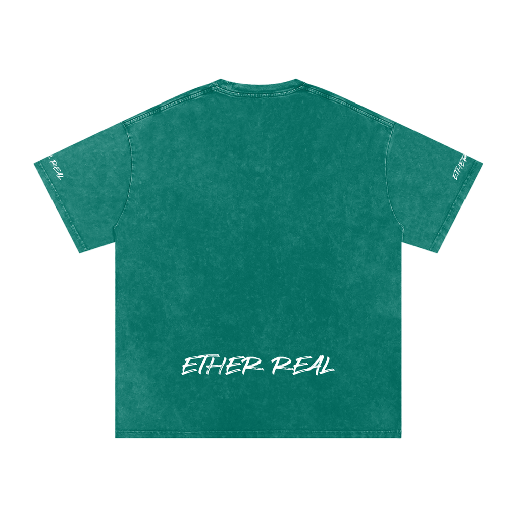 Snow Washed Oversized Cotton T-Shirt