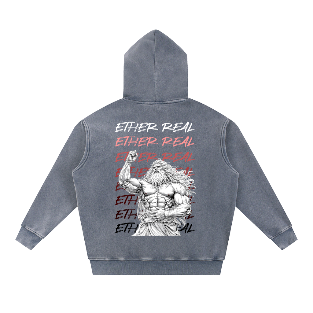 Snow Wash Fleece Oversize Hoodie