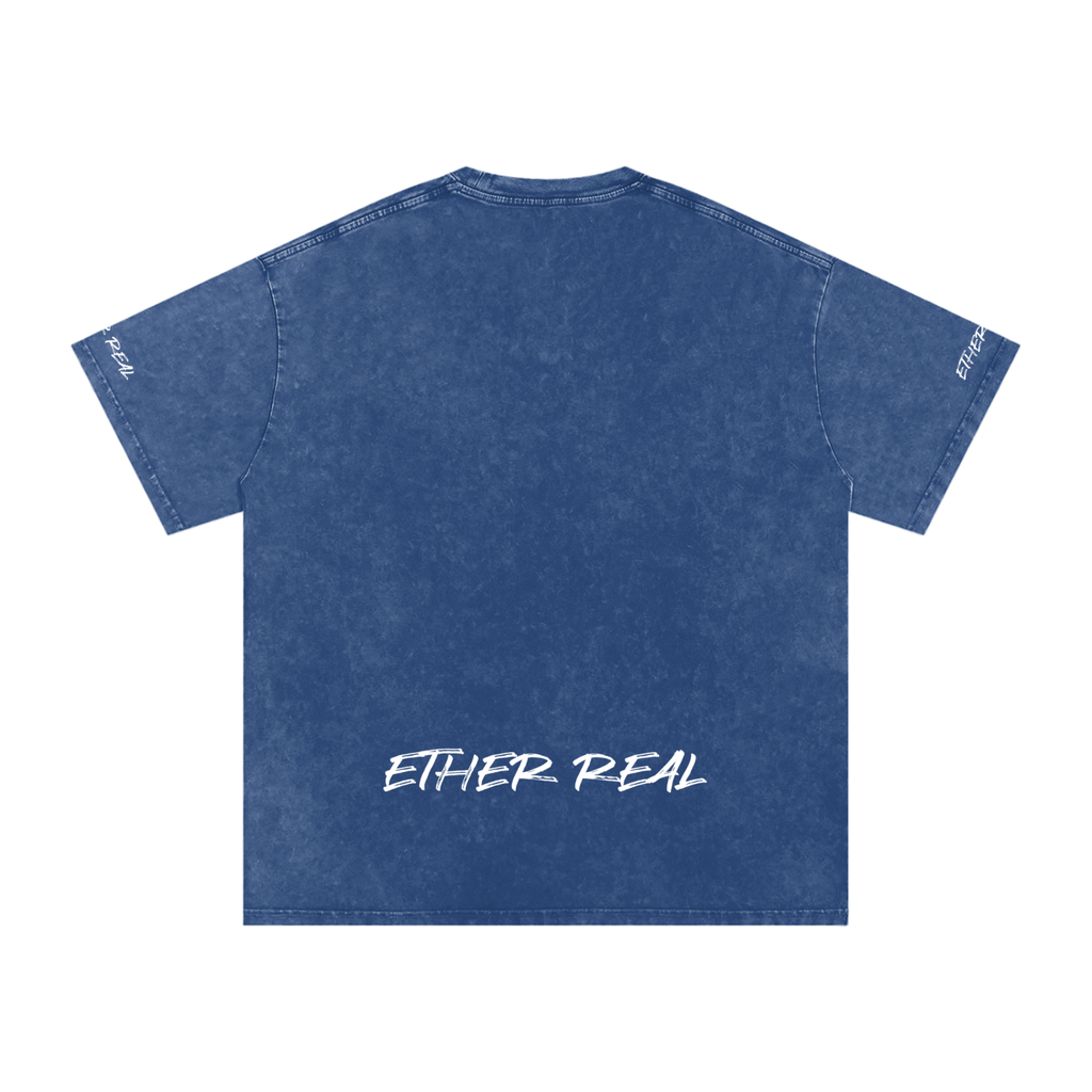 Snow Washed Oversized Cotton T-Shirt