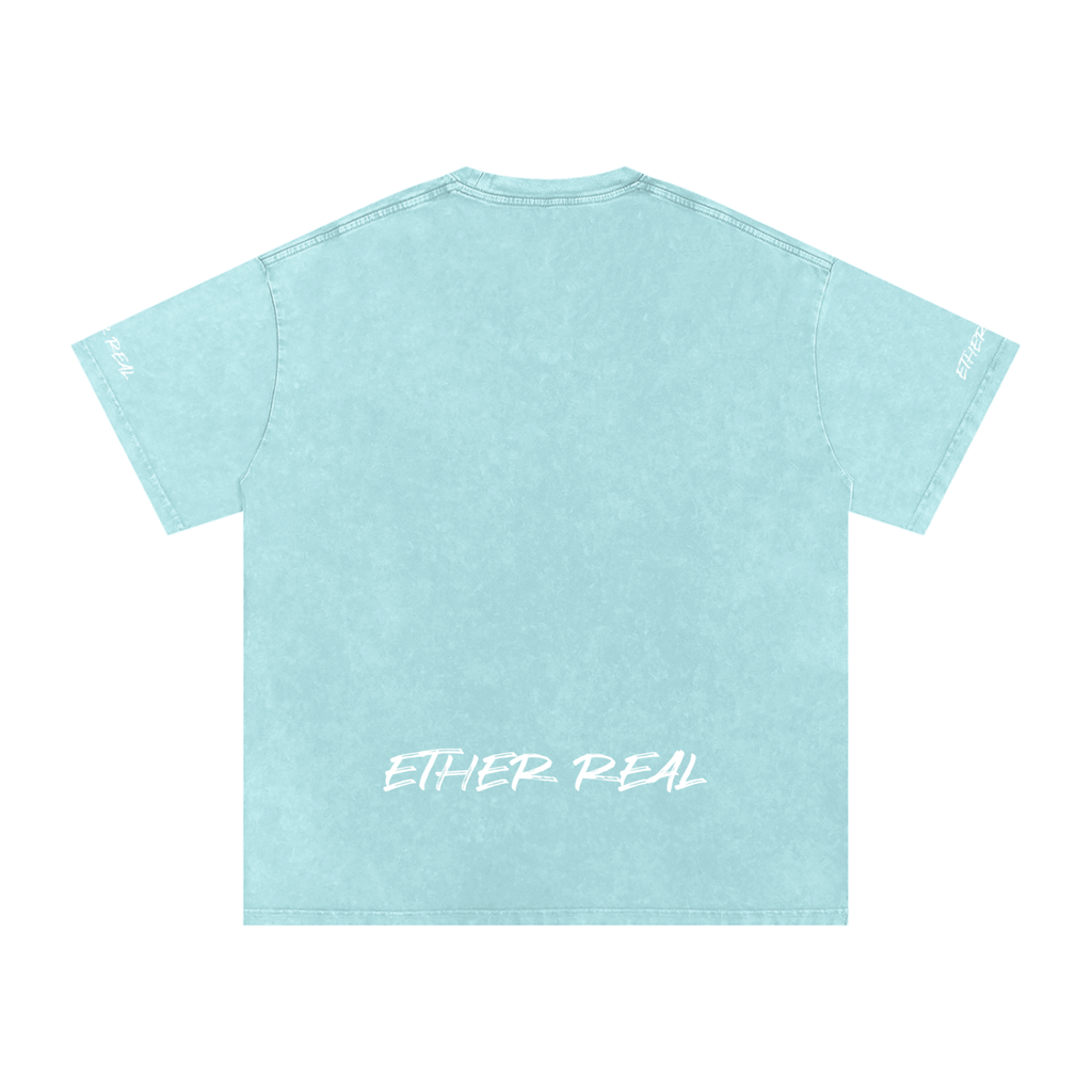 Snow Washed Oversized Cotton T-Shirt