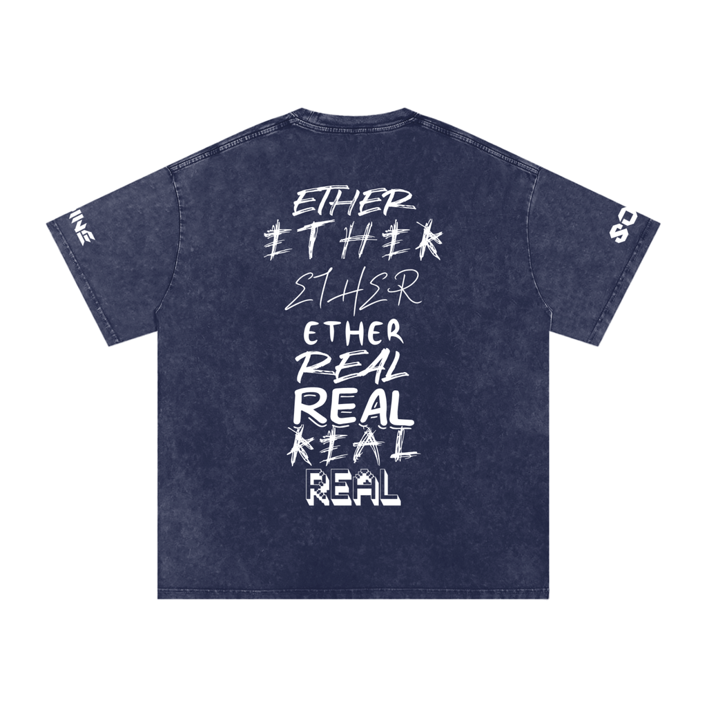 Snow Washed Oversized Cotton T-Shirt