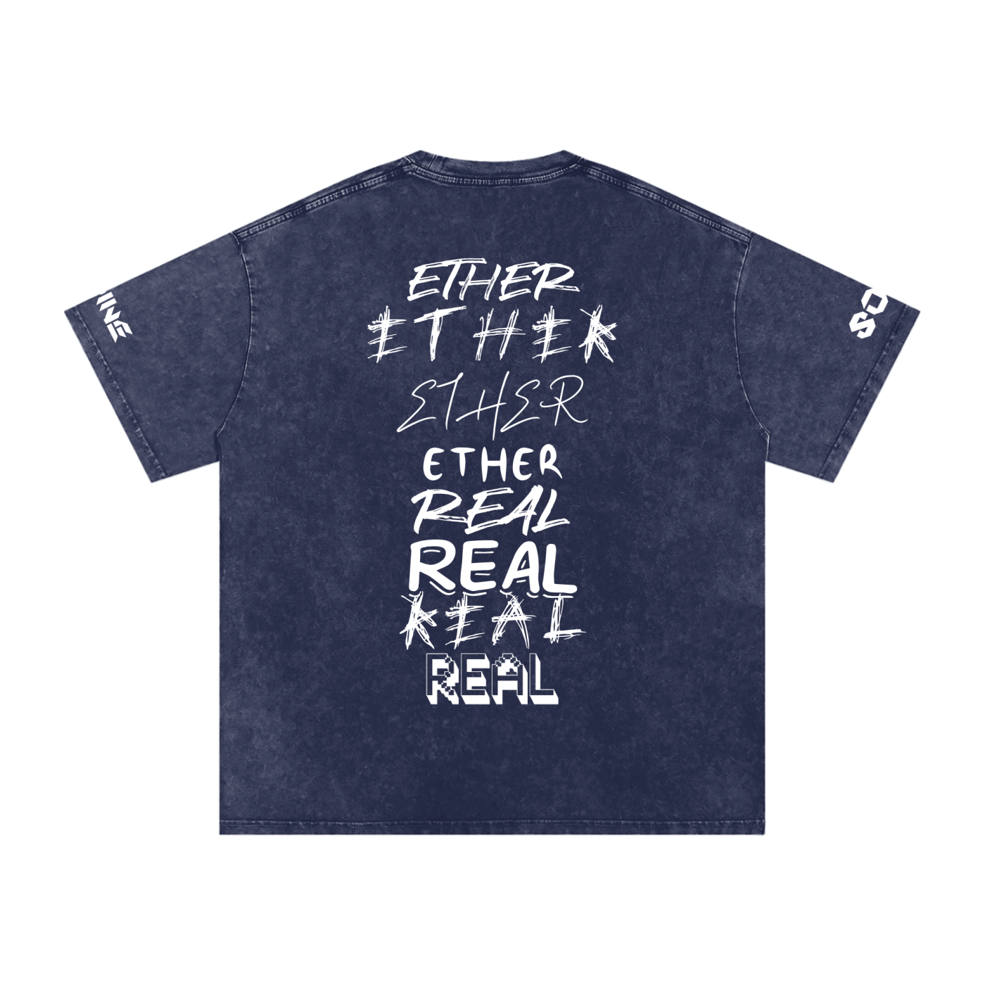 Snow Washed Oversized Cotton T-Shirt