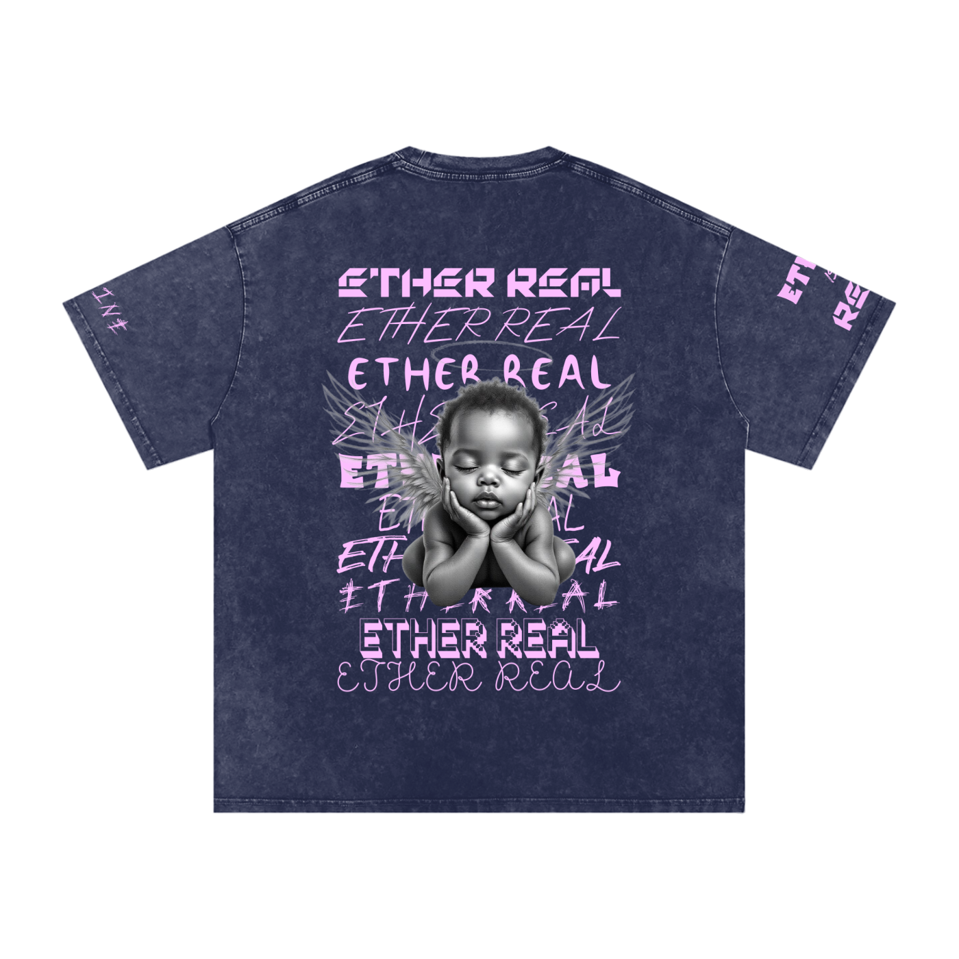 Snow Washed Oversized Cotton T-Shirt