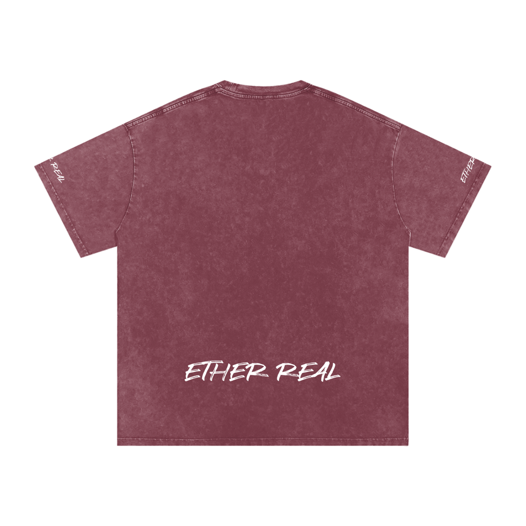 Snow Washed Oversized Cotton T-Shirt