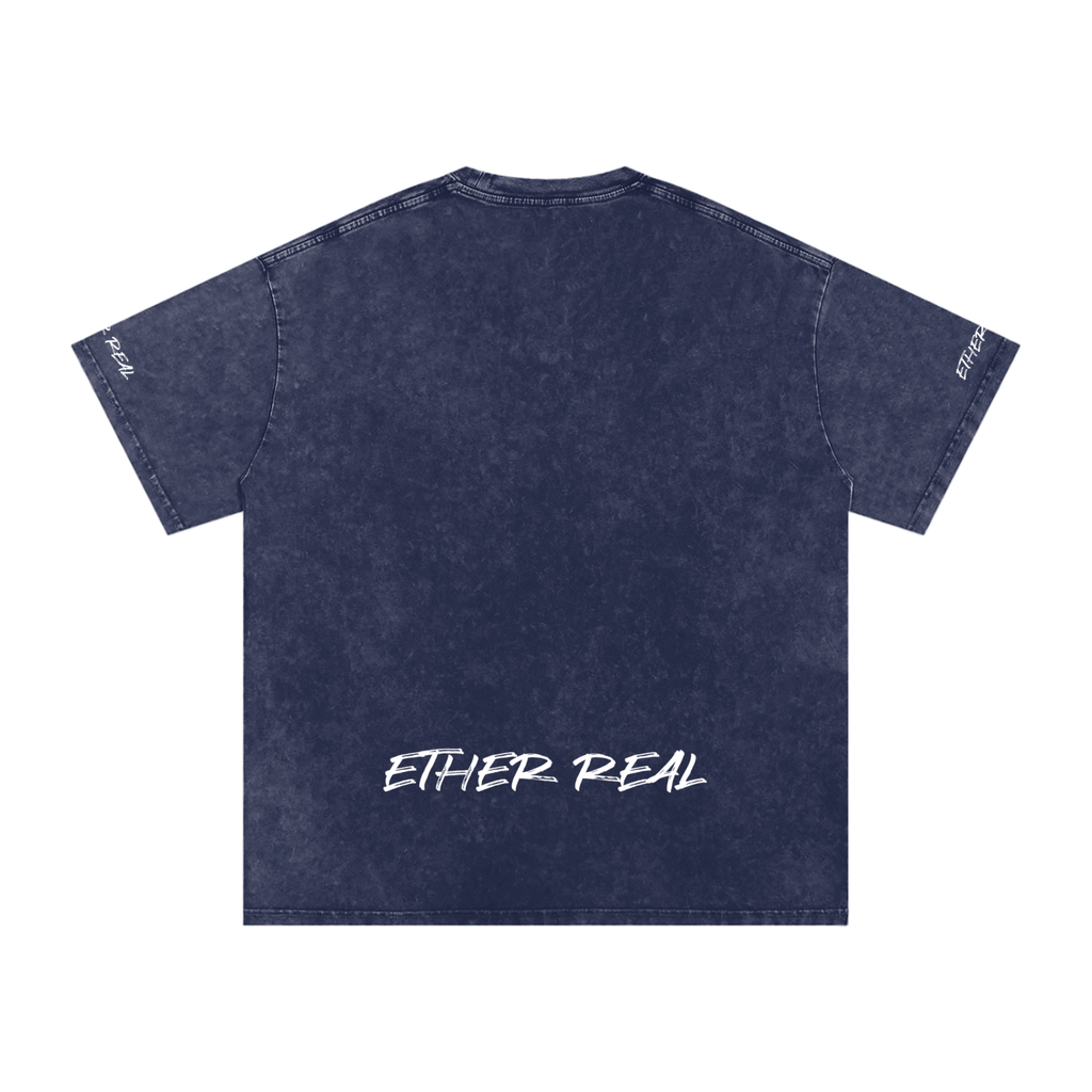 Snow Washed Oversized Cotton T-Shirt
