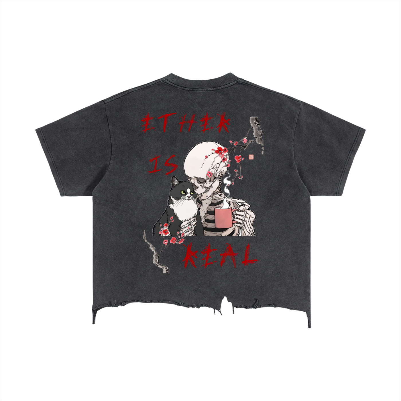 Vintage Wash Boxy Distressed Hem T-Shirt