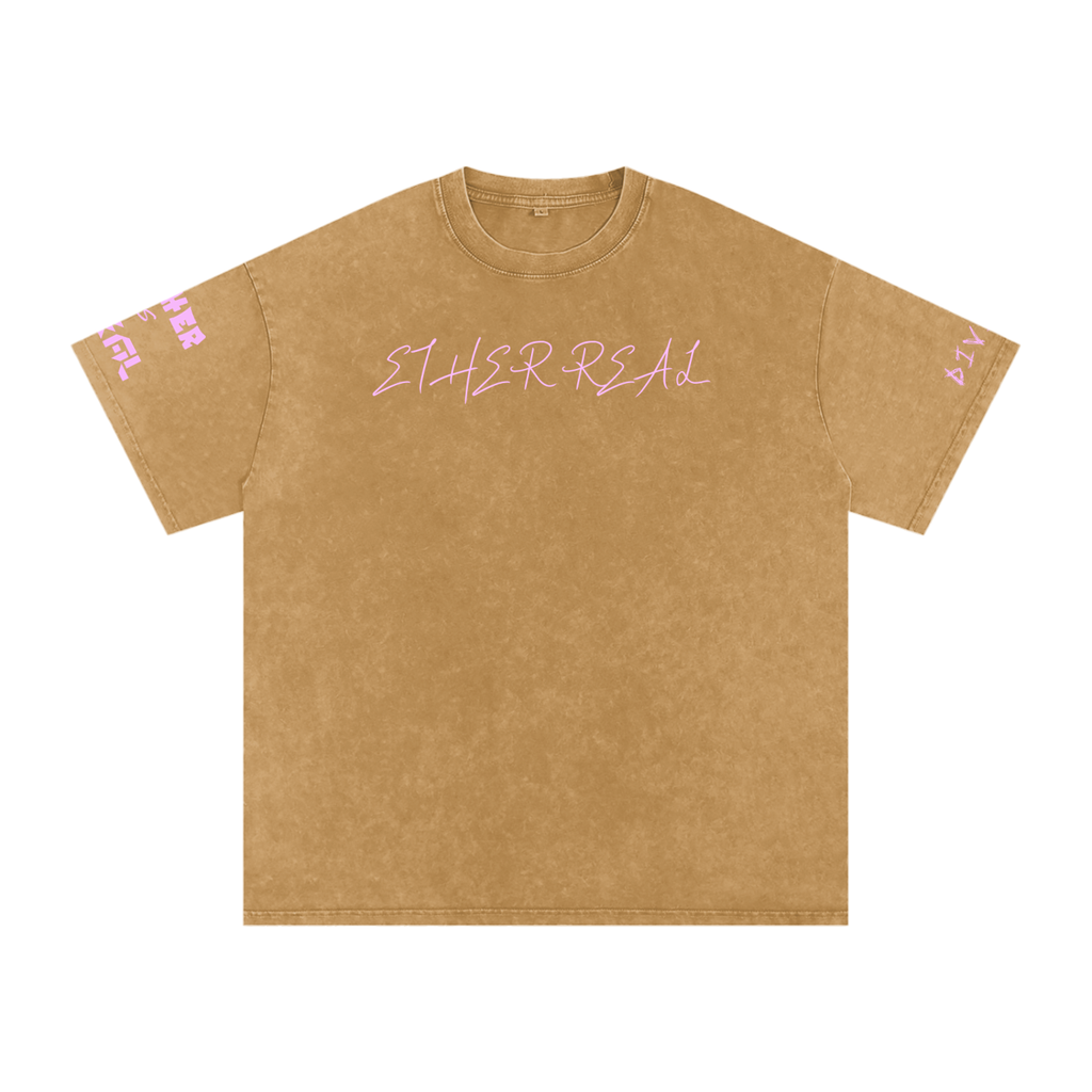 Snow Washed Oversized Cotton T-Shirt