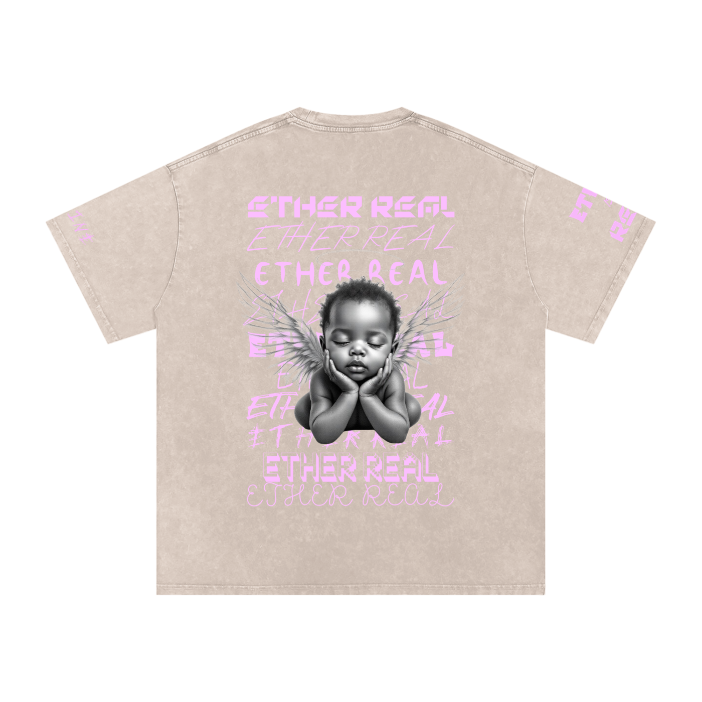 Snow Washed Oversized Cotton T-Shirt