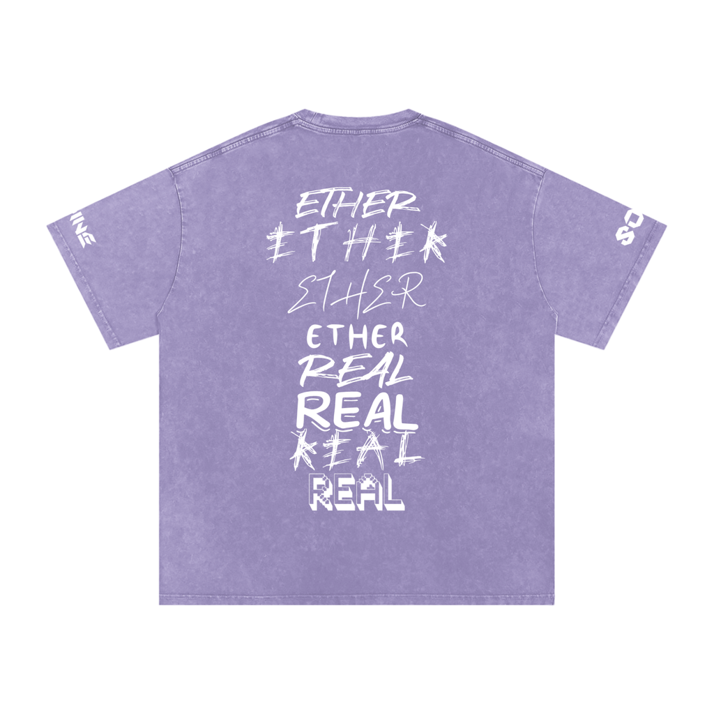 Snow Washed Oversized Cotton T-Shirt