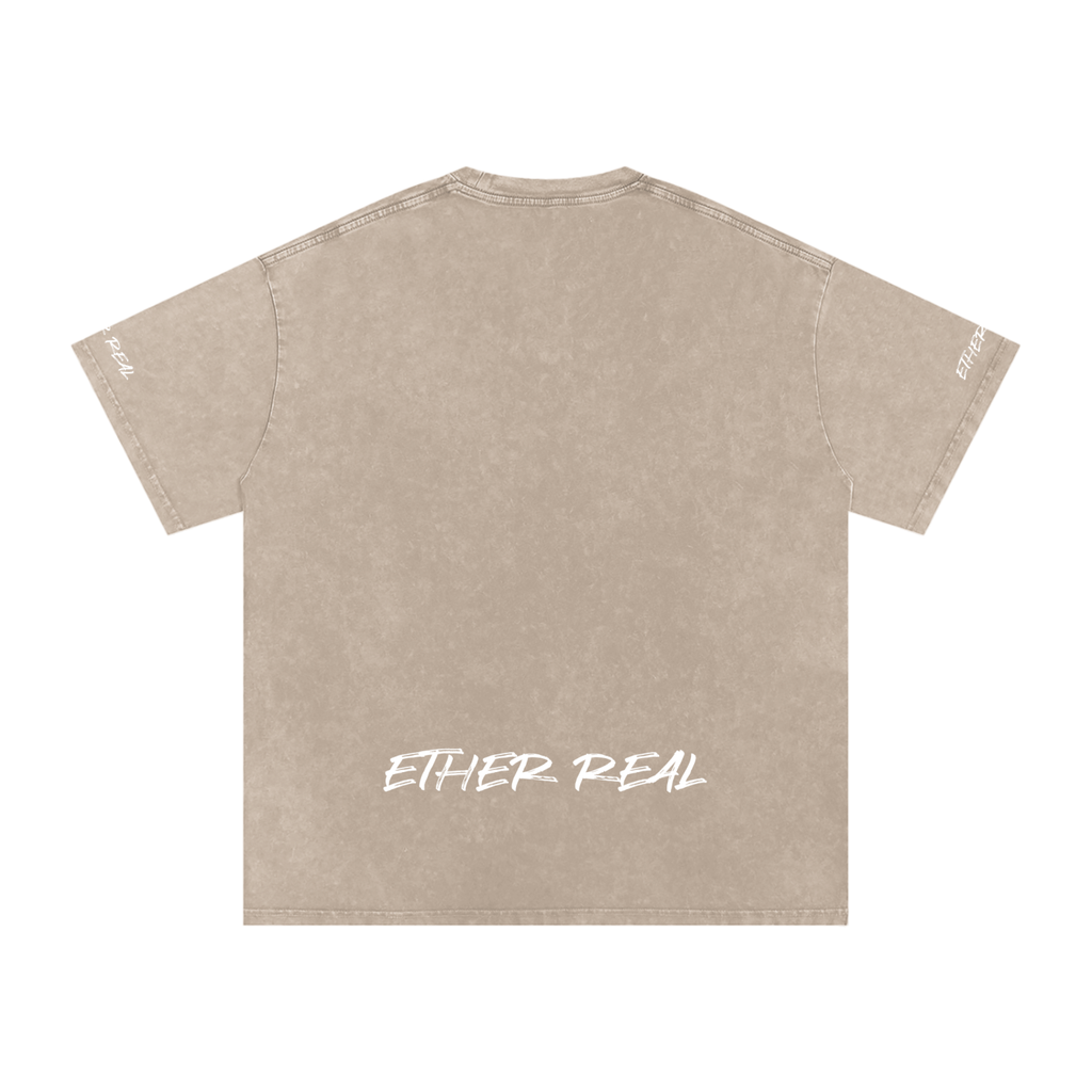 Snow Washed Oversized Cotton T-Shirt