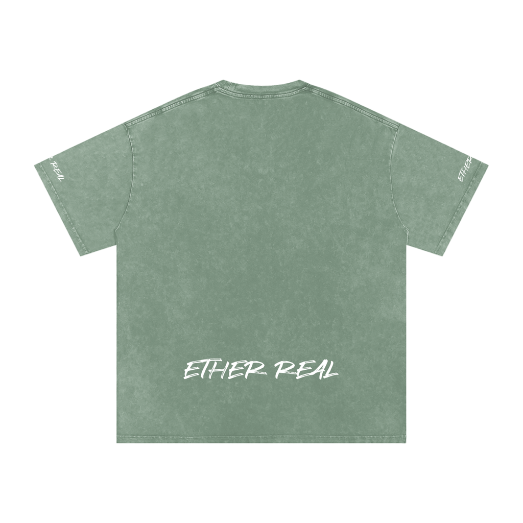 Snow Washed Oversized Cotton T-Shirt