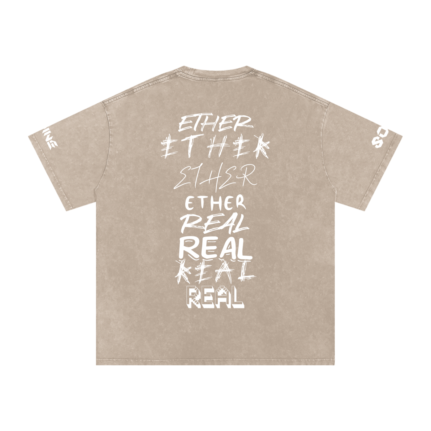 Snow Washed Oversized Cotton T-Shirt