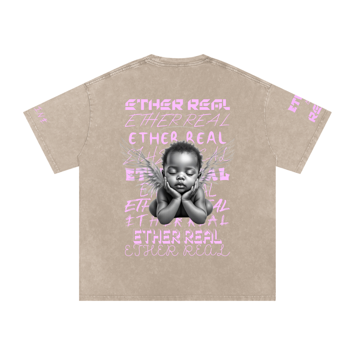 Snow Washed Oversized Cotton T-Shirt