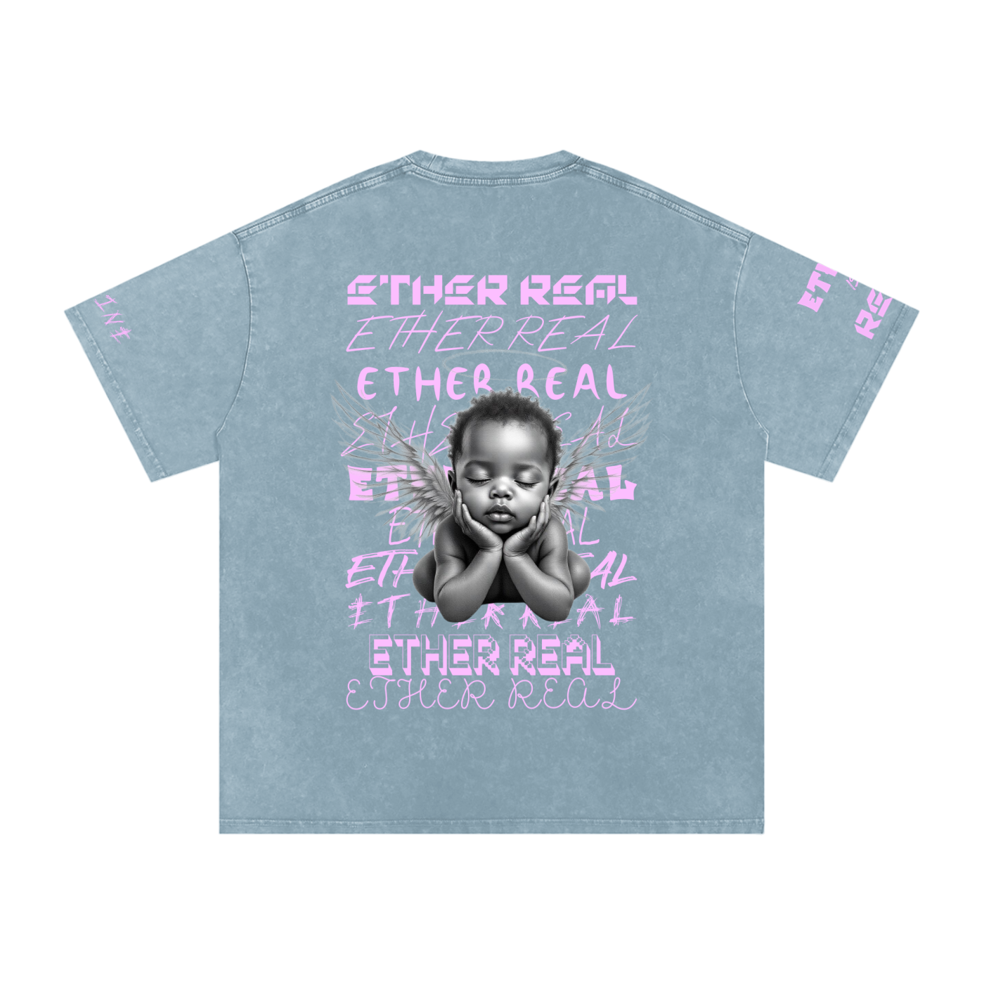 Snow Washed Oversized Cotton T-Shirt