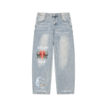 Men’s Enzyme Wash Wide Leg Jeans