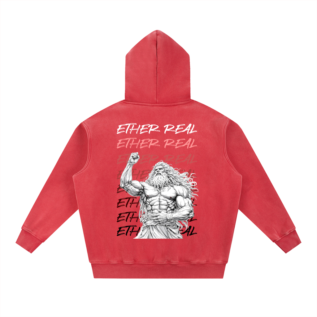 Snow Wash Fleece Oversize Hoodie