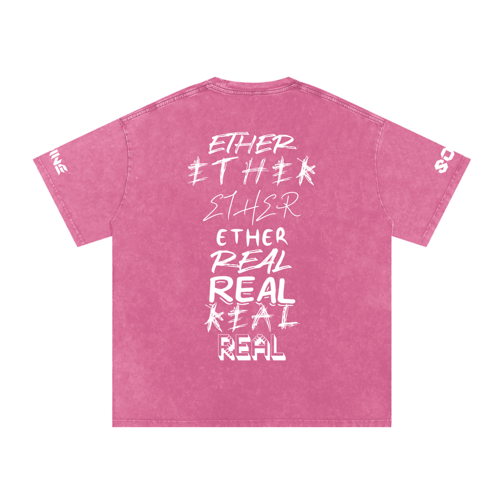 Snow Washed Oversized Cotton T-Shirt