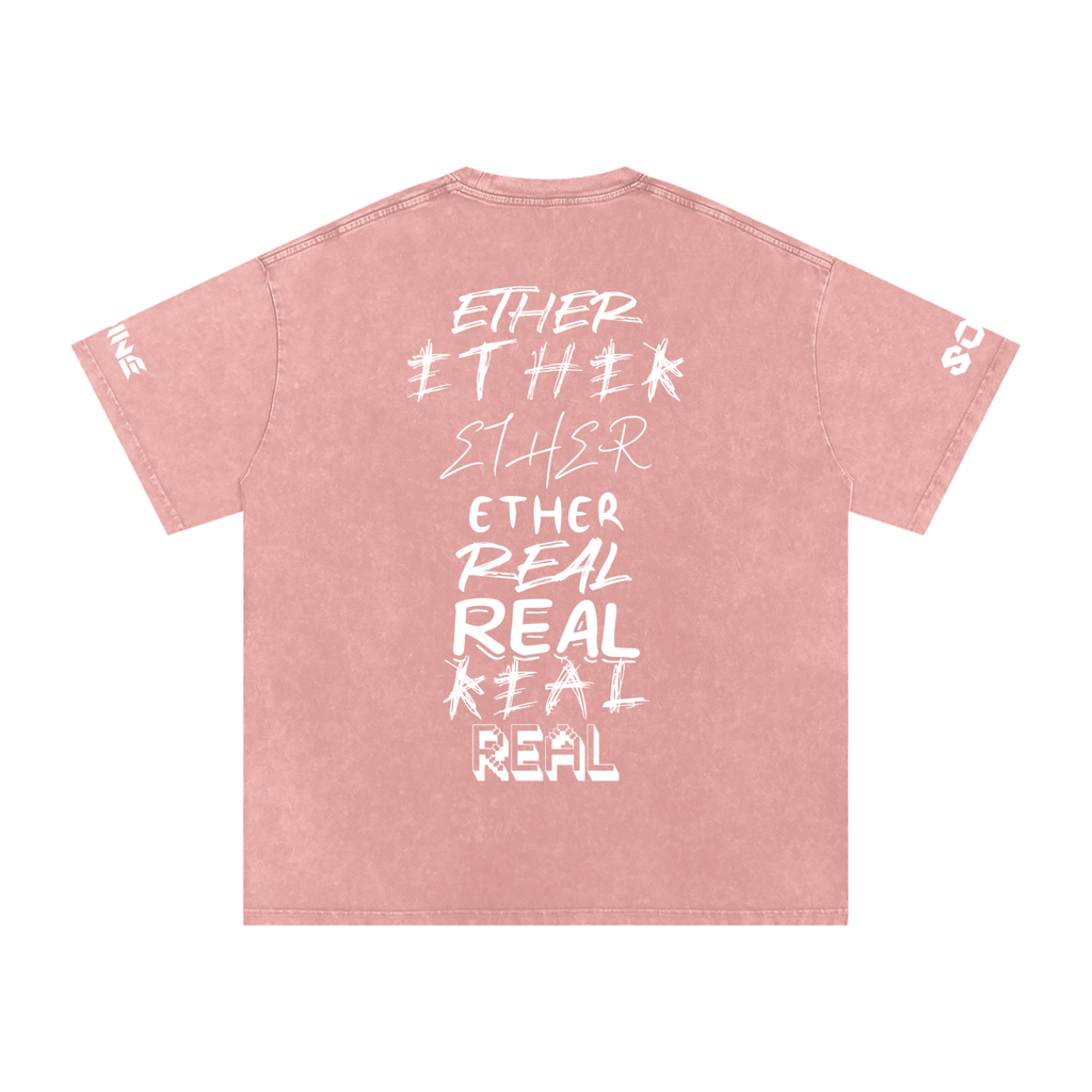 Snow Washed Oversized Cotton T-Shirt
