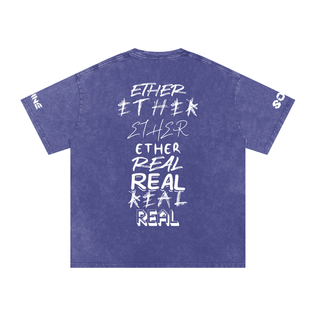 Snow Washed Oversized Cotton T-Shirt