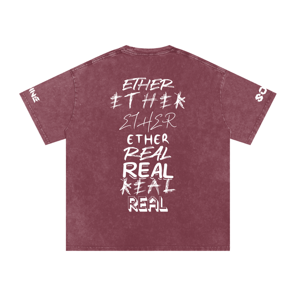 Snow Washed Oversized Cotton T-Shirt